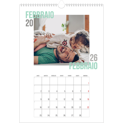 Calendario A3 verticale — Tipo di coppia [Febbraio]