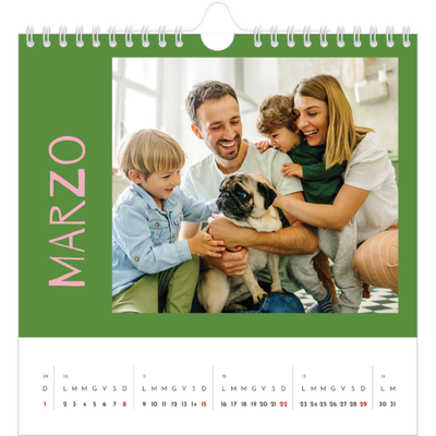 Calendari quadrati — Divertente colorato [Marzo]