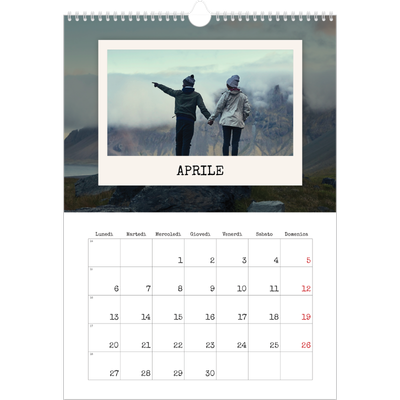 Calendario A3 verticale — La selezione ritratti [Aprile]