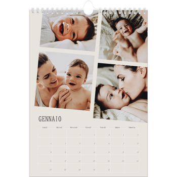 Calendario personalizzato A4 — Ricordi in movimento