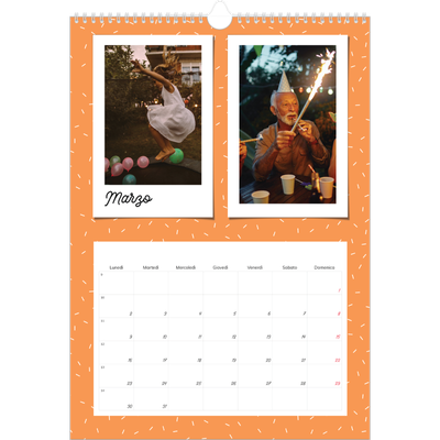 Calendario A3 verticale — Scatti pop di colore [Marzo]