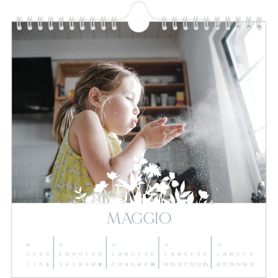 Calendari quadrati — Motivo floreale [copertina]