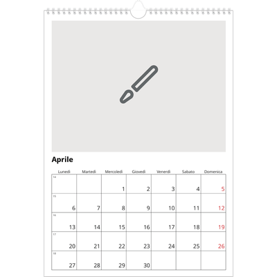 Calendario A3 verticale — Disegna il tuo prodotto [Aprile]