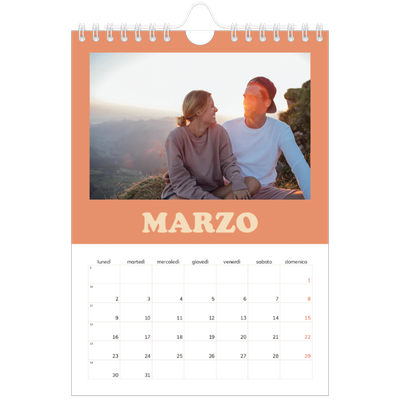 Calendario fotografico A5 — Cornici retrò [Marzo]