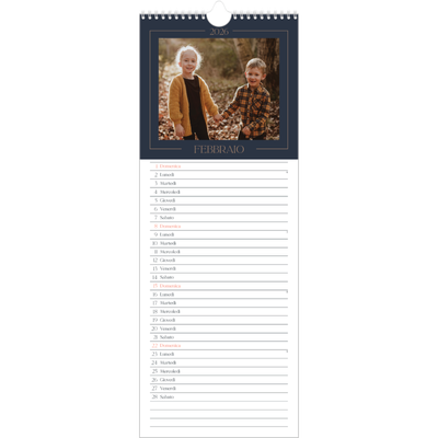 Calendario da cucina  — Blu prussiano [Febbraio]