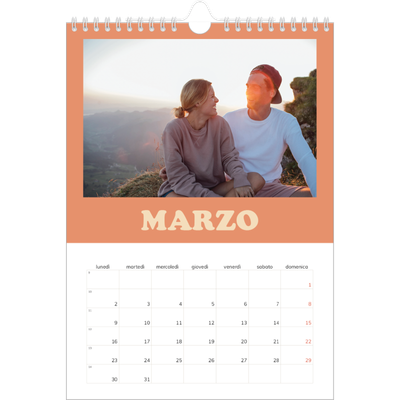 Calendario personalizzato A4 — Cornici retrò [Marzo]