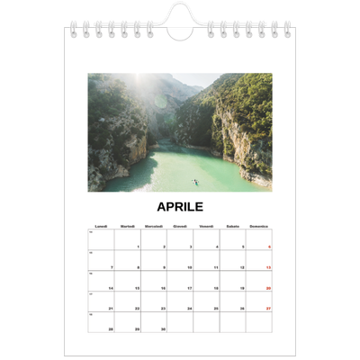 Calendario fotografico A5 — Foto semplice [Aprile]