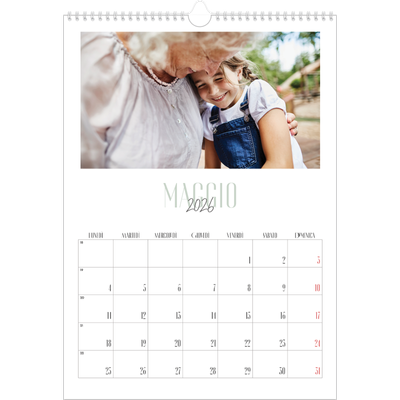 Calendario A3 verticale — Tipografia mista [copertina]