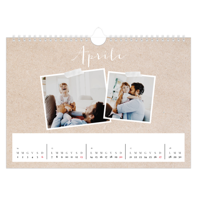 Calendario fotografico A4 — Calendario di ritagli [Aprile]