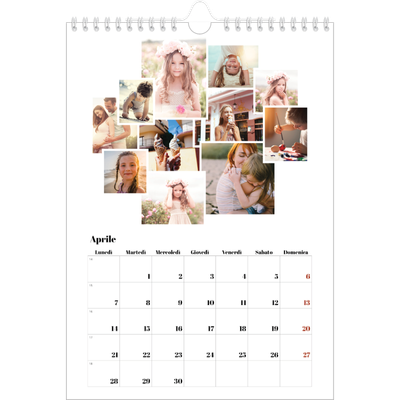 Calendario personalizzato A4 — Forme di collage [Aprile]