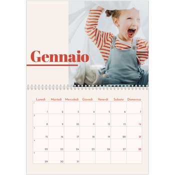 Calendario A4 Doppio — Nostalgia degli anni '90