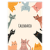 Calendario A3 verticale — Zampette di gatto e scarabocchi [copertina]