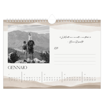 Calendario Fotografico A4 Orizzontale — Citazioni
