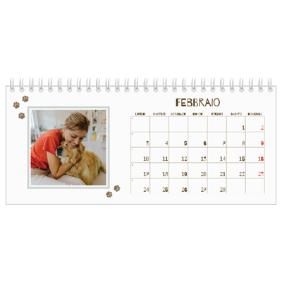 Calendari da tavolo — Cucciolo giocherellone [Febbraio]