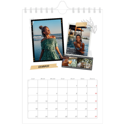 Calendario fotografico A5 — Album ricordi con stile [Gennaio]