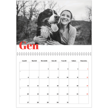 Calendario A4 Doppio — Un anno audace