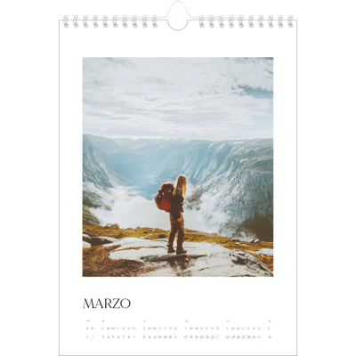 Calendario personalizzato A4 — Tramonti e surf [Marzo]