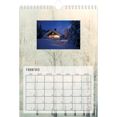 Calendario personalizzato A4 — Tornare alla natura [Febbraio]