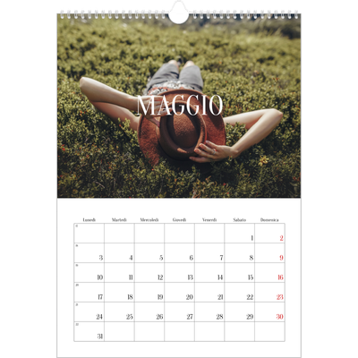 Calendario A3 verticale — Fuga infinita [Maggio]