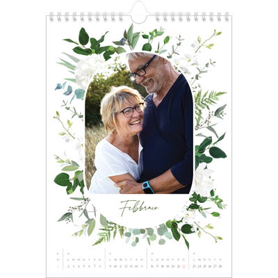 Calendario personalizzato A4 — Fiori tradizionali [Febbraio]