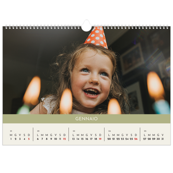 Calendario Fotografico A3 Orizzontale — Capitoli pastello