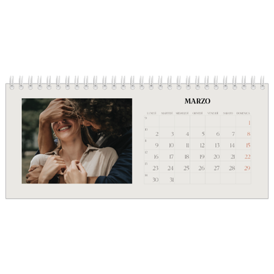 Calendari da tavolo — Avorio semplice [Marzo]