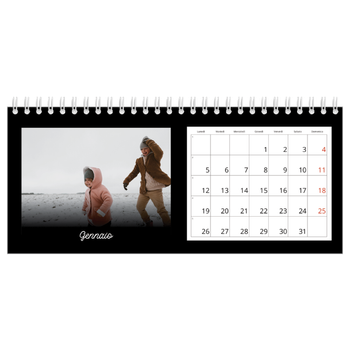 Calendario Fotografico da Tavolo — Minimale nero