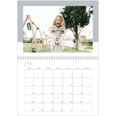 Calendario A4 Doppio — Cornici terrose [Gennaio]