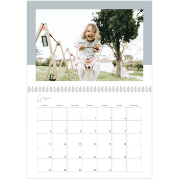 Calendario A4 Doppio — Cornici terrose