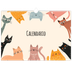 Calendario A3 orizzontale  — Zampette di gatto e scarabocchi [copertina]