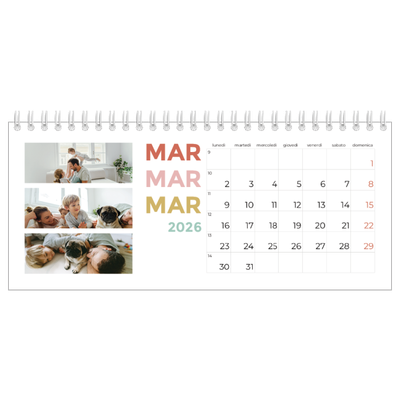 Calendari da tavolo — Tipo colorato [Marzo]
