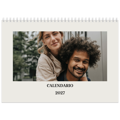 Calendario A4 Doppio — Avorio semplice [copertina]