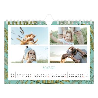 Calendario fotografico A5 — Carta da parati floreale [Marzo]