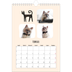 Calendario personalizzato A4 — Zampette di gatto e scarabocchi [Febbraio]