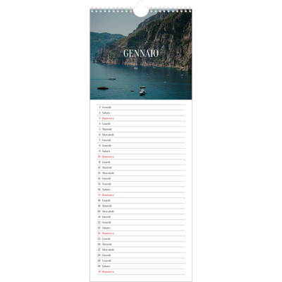 Calendario da cucina  — Fuga infinita [Gennaio]