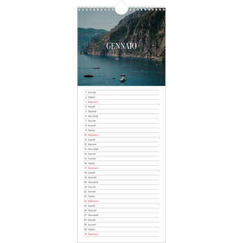 Calendario da cucina (15 x 40 cm) — Fuga infinita