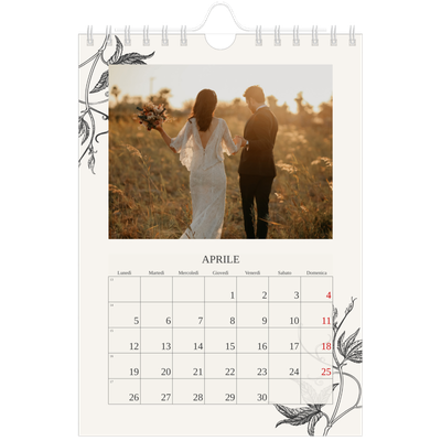 Calendario fotografico A5 — Inchiostro e edera [Aprile]