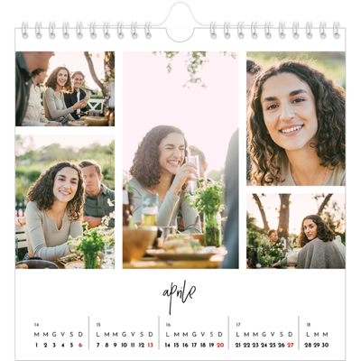 Calendari quadrati — Disposizioni fotografiche [Aprile]