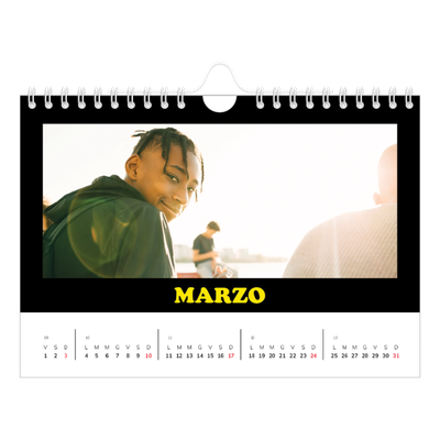 Calendario fotografico A5 — Tipo divertente [Marzo]