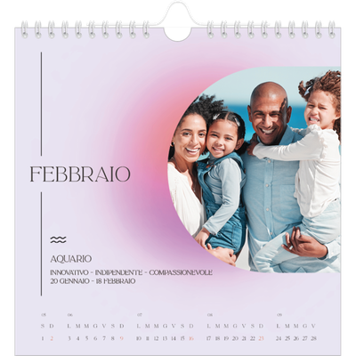 Calendari quadrati — Sfumature astrologiche [Febbraio]
