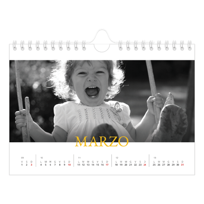 Calendario fotografico A5 — Stile tradizionale [Marzo]