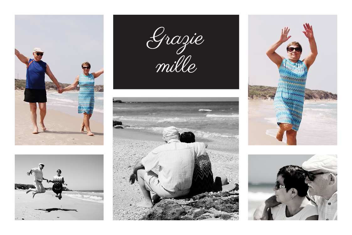 Biglietti di ringraziamento — Riquadro di testo nero