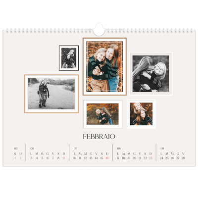 Calendario A3 orizzontale  — Galleria fotografica a parete [Febbraio]