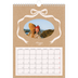 Calendario personalizzato A4 — Kraft e fiocco [copertina]