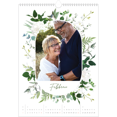 Calendario A3 verticale — Fiori tradizionali [Febbraio]