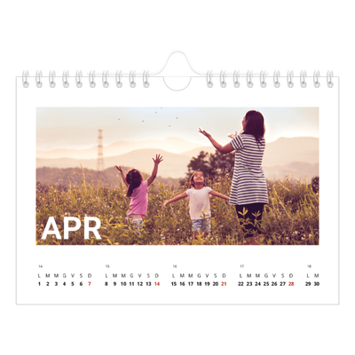 Calendario fotografico A5 — Mese in grande [Aprile]
