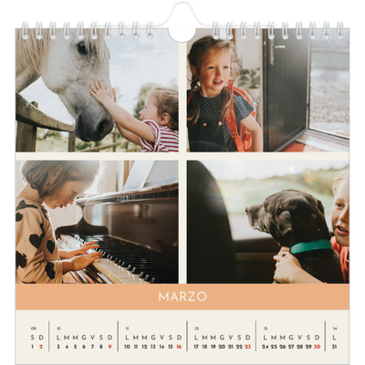 Calendari quadrati — Capitoli pastello [Marzo]