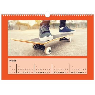 Calendario A3 orizzontale  — Luminoso e vivace [Marzo]