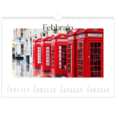 Calendario A3 orizzontale  — Il mio diario di viaggio [Febbraio]