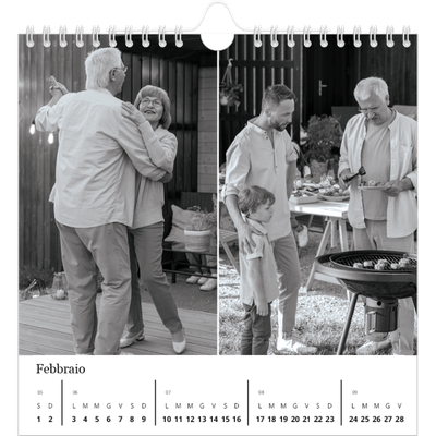 Calendari quadrati — Fuoco [Febbraio]